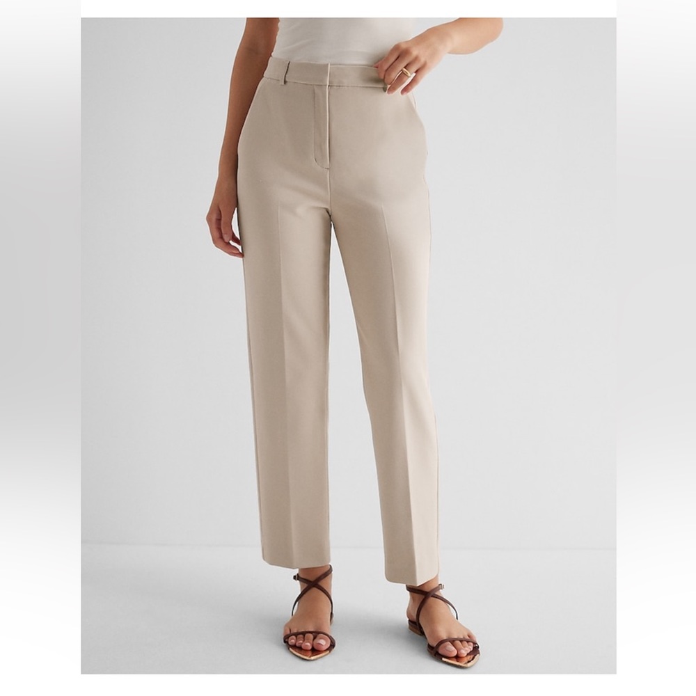 Express Editor Super High Waisted Straight Ankle Pant SIZE 16 euc